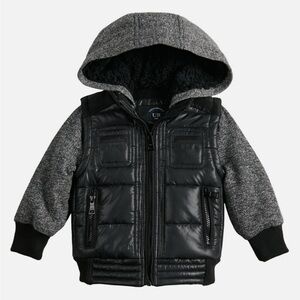 Urban Republic Hooded Bomber Puffer Jacket